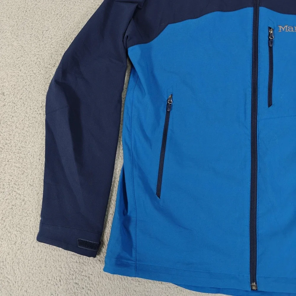 Marmot Jacket Mens XL Blue Navy Softshell M3 Lightweight Full Zip Outdoor Hiking